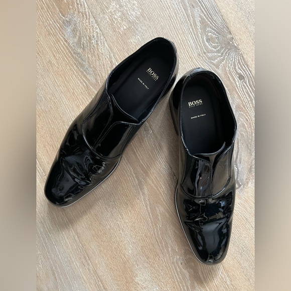 HUGO by Hugo Boss Black Evening Patent Slip On Loafers main image 4